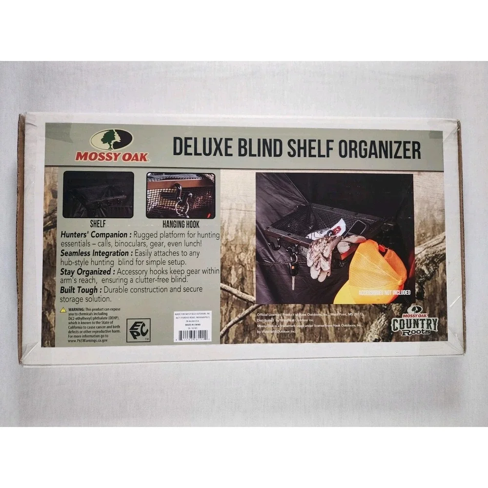 Mossy Oak Deluxe‎ Blind Shelf Organizer Storage Accessory Hunting Country Roots